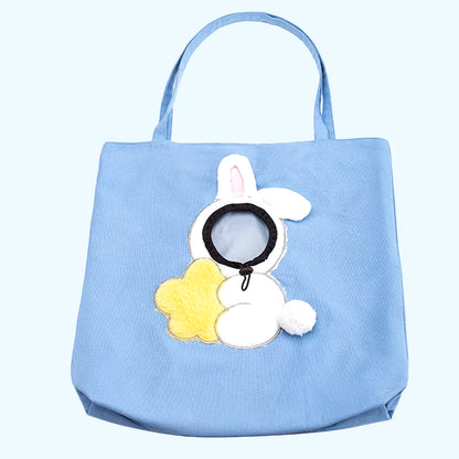 Cute Canvas Outgoing Bag with Exposed Little Bee Shape Cat Bag Single Shoulder Bags Small Dog Carrying Bags Pet Dog Carriers