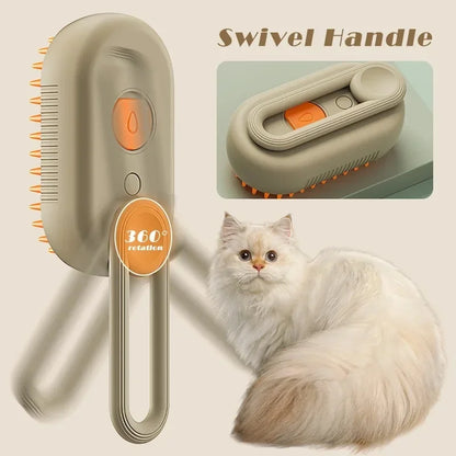 Pet Steam Brush Cat Dog Cleaning Steamy Electric Spray Massage Comb 3 in 1 Hair Removal Grooming Supplies Pet Accessories