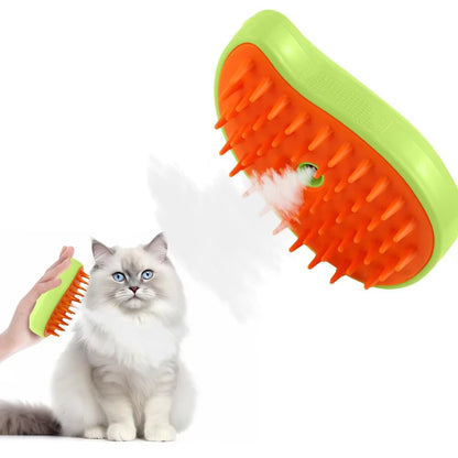 Pet Steam Brush Cat Dog Cleaning Steamy Electric Spray Massage Comb 3 in 1 Hair Removal Grooming Supplies Pet Accessories