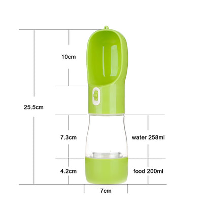 Portable Dog Water Bottle Food and Water Container for Dog Pets Feeder Bowl Outdoor Travel Drinking Bowls Water Dispenser